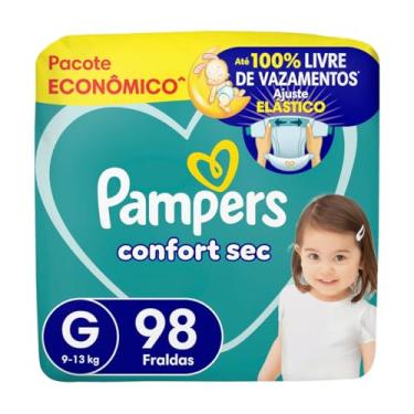 Imagem de Fralda Pampers Confort Sec Tamanho G 98 Fraldas Descartáveis