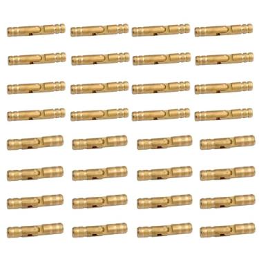 Imagem de Nextpal 32 dobradiças de latão, dobradiças ocultas ocultas para caixas de joias de madeira e estojos de lembrança, cilindro invisível para portas de armário pequenas (2 tamanhos, 20 mm e 25 mm)
