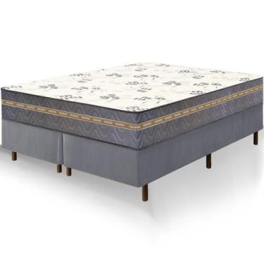 Imagem de Cama Box Queen Size Colchão La Plata Molas Ensacadas 158x198x62cm - Na