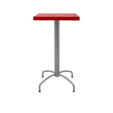 Imagem de Mesa Quadrada Tramontina 59 Cm Vermelho Com Base Em Aço