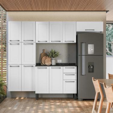 Imagem de Cozinha Completa Itatiaia Florença 245cm Em Aço Branco