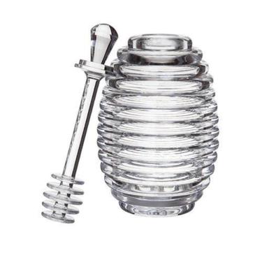 Imagem de Meleira Pote De Mel Acrilico Transparente Com Tampa