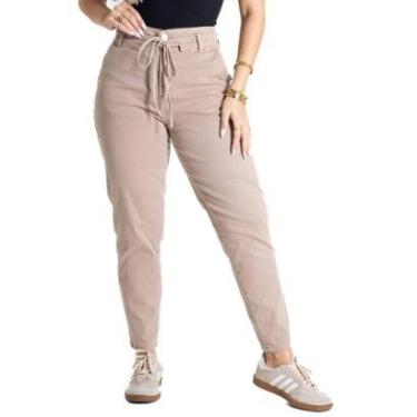 Imagem de Calça Sarja Sawary Mom - 281533 - caqui 42-Feminino