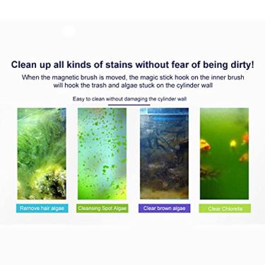 Imagem de Generic Escova Magnética Limpador de Aquário Com ímã Forte Com Gancho Adesivo Requintado, Laranja para Tanques de Peixes de Vidro (roxo)