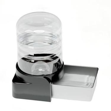 Imagem de PAKEWAY Dispensador automático de água para gatos por gravidade – Bebedouro de grande capacidade de aço inoxidável 3,8L, para gatos e cães pequenos a médios