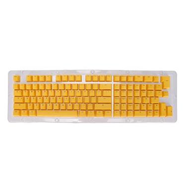 Imagem de Teclas de teclado Grcfumo, 114 teclas, teclas retroiluminadas, adequadas para a maioria dos teclados mecânicos (mini yellow)