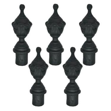 Imagem de Kit 5 Pinhas Ferro Fundido N10 P/ Grade Portão Sacada Muro - UNICLÁUDI