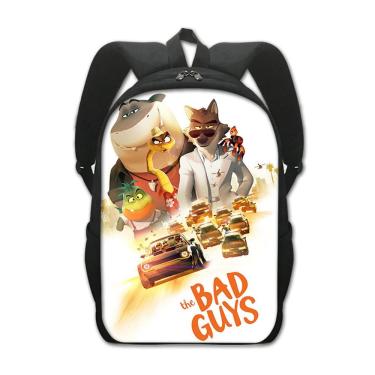Imagem de Mochila Bad Guys Kids School Mochila escolar de poliéster com impressão 3D