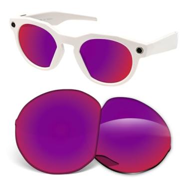 Imagem de Biyxpiv Lentes de substituição de 1,5 mm compatíveis com óculos de sol inteligentes Oakley Meta HSTN OW8002 51 mm, antiarranhões, Midnight Sun espelhado