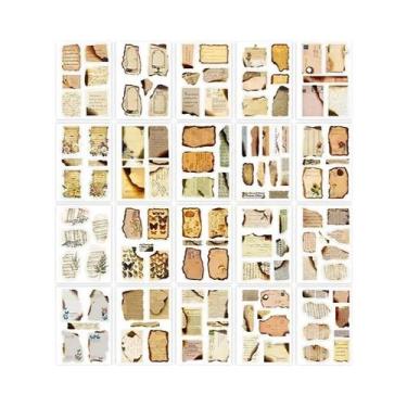 Imagem de Livro De Adesivos Vintage PET Com Estampas Literárias De Plantas, Rico