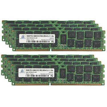 Imagem de Adamanta Atualização de memória de servidor de 128 GB (8 x 16 GB) para HP Proliant DL380p G8 com Intel Xeon Série E5-2600v2 CPU DDR3 1600Mhz PC3-12800 ECC registrado 2Rx4 CL11 1.35v