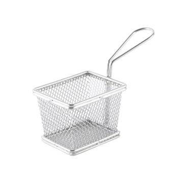 Imagem de Cesta de fritura cesta de fritura de aço inoxidável rede de fritura fritura cesta de fritura filtro colher lanche moldura de fritura restaurante cesta de fritura doméstica batatas fritas cestas de
