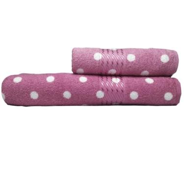 Imagem de Jogo Toalha de Banho e Rosto Felpuda 2 Peças - Algodão com Detalhes em Viscose e Alta Absorção (Fernanda Rosa)