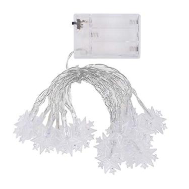 Imagem de Luz de Fada Estrelas com 20 LEDs 3 Metros Bateria AA Flexível Dobravel Projetado para Casa Festa Uso Diário Decoração DIY Natal Ação Graças Presente P