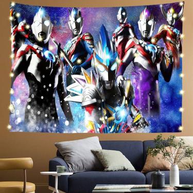 Imagem de Decoração de tapeçaria para pendurar na parede Ultramans Anime 150x130cm