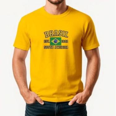 Imagem de Camiseta Masculina BRASIL Exclusiva Algodão Premium-Masculino