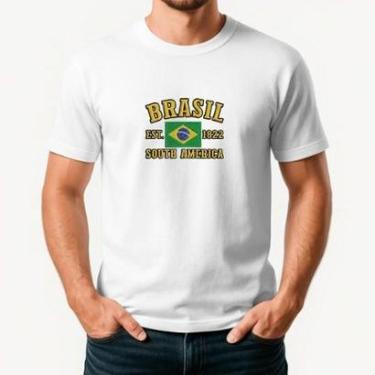 Imagem de Camiseta Masculina BRASIL Exclusiva Algodão Premium-Masculino