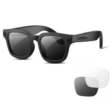 Imagem de AVINMER AG01 Óculos inteligentes com câmera de 8 MP, óculos inteligentes AI com GPT-4.0, tradução em tempo real, áudio Bluetooth, óculos de câmera IP67 à prova d'água para criadores de conteúdo de