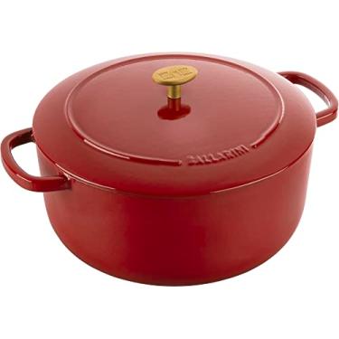 Imagem de BALLARINI Bellamonte Cocotte, forno holandês, caçarola de ferro fundido esmaltado, redondo, 28 cm, 7 litros, vermelho