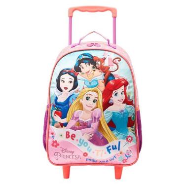 Imagem de Mochila Escolar Rodinha Sereia Ariel Princesa Disney - Xeryus