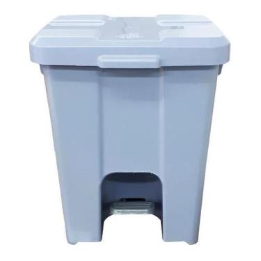 Imagem de Cesto Quadrado Com Pedal 15 Litros P15 Cinza - jsn