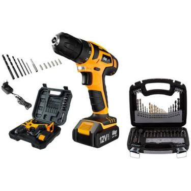 Imagem de Kit Furadeira e Parafusadeira Wap a Bateria  - BPF 12K3 + Jogo de Broc