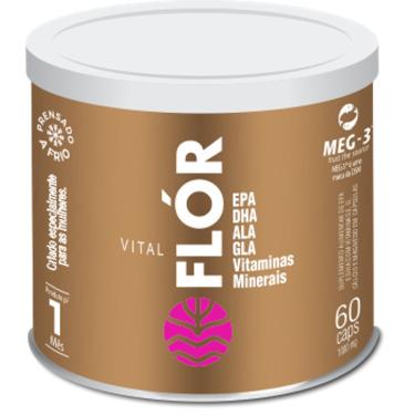 Imagem de Vital Flor - 60 Cápsulas - Ômega 3, Óleo De Peixe, Borragem e Linhaça