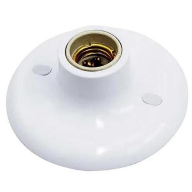 Imagem de Plafon Plástico com Soquete de Porcelana Taschibra Branco
