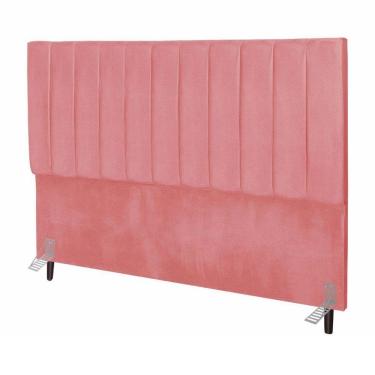 Imagem de Cabeceira Estofada Cama Box Solteiro 90 Cm Carolina Suede E Frame Cor:rosé