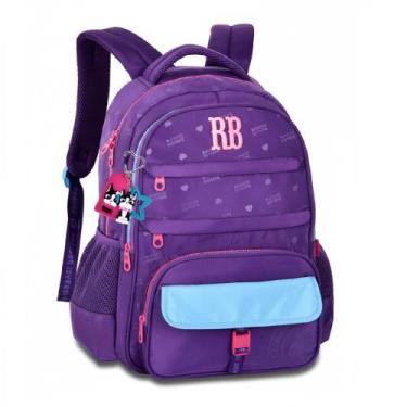 Imagem de Mochila rebecca bonbon de costas 17,5" ref rb26224, ROXO, 17