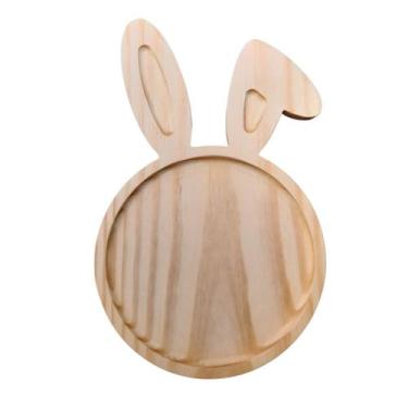 Imagem de Petisqueira Tábua Coelho Páscoa Frios Aperitivos Mesa Posta Madeira Pi