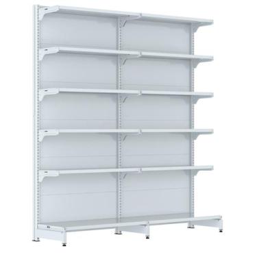 Imagem de Gondola Parede 202 Fit Farmacia Ate 2 Metros Branco Spe - Amapá