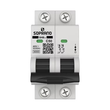 Imagem de Disjuntor Soprano Din 2p 50A SHB-GIII Curva C Branco
