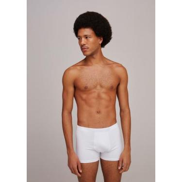 Imagem de Kit Com 2 Cuecas Boxer Em Malha De Algodão - Hering, M, Branco