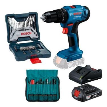 Imagem de Kit Parafusadeira Bosch Gsb 183-li Com 1 Bateria Acessórios