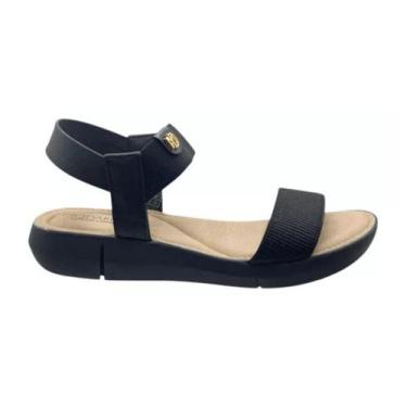 Imagem de Sandália Feminina Modare Casual Ortopédica Ultra Conforto, Preto, 35