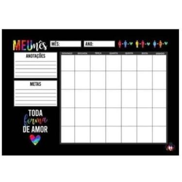 Imagem de Planner de Mesa a4 mensal 25 folhas lgbtqiplan010 - LOOP, 3