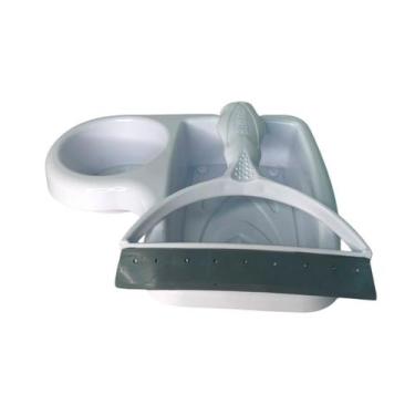 Imagem de Kit para Pia Com Porta Detergente e Rodinho  - Keita, Branco
