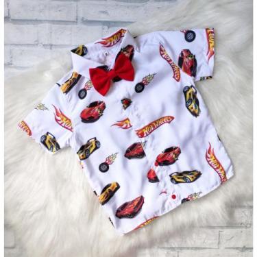 Imagem de Camisa Menino Infantil Linha Premium Hot Wheels +Gravata - AUREA, 02 A