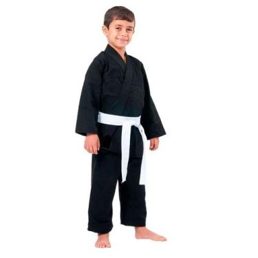 Imagem de kimono Reforçado Infantil kids Preto - Seishin, M4
