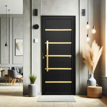 Imagem de Porta de Aluminio Lambril 210x100cm com Puxador Super Premium Brimak A