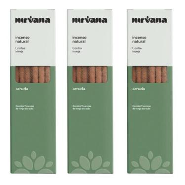 Imagem de Incenso Arruda Nirvana Natural Varetas Linha Tradicional Aromas Defuma
