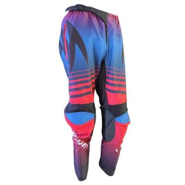 Imagem de Calça Rugge Classic Titan Motocross Esportiva Velocross, Azul, Vermelh