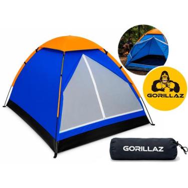 Imagem de Barraca Camping Iglu 2 Pessoas Tela Mosquiteiro Impermeável Azul-escur