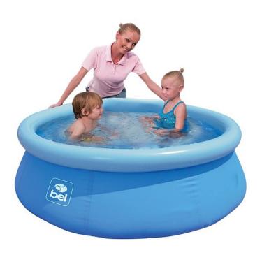 Imagem de Piscina Infantil Inflável 500 Litros Redonda Azul Pequena Para Criança De Bebê Belfix