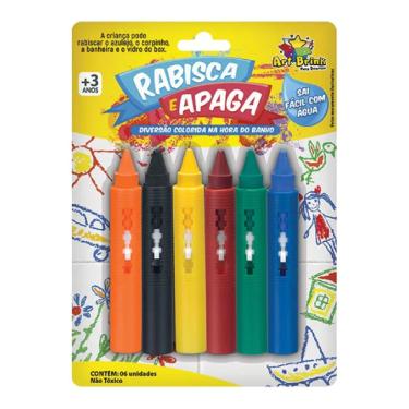 Imagem de Caneta Rabisca e Apaga com 6 - Art Brink