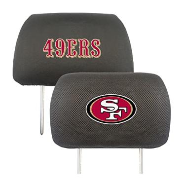 Imagem de FANMATS Capas para encosto de cabeça NFL San Francisco 49ers, cores do time, tamanho único, preto