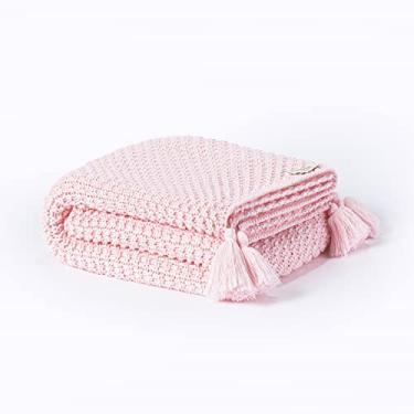 Imagem de Peseira Manta Pompom Sofá Sala Cama Casal Trico 180x60cm Istambul