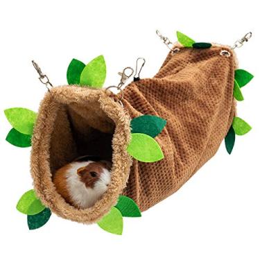 Imagem de Rede de túnel de porquinho-da-índia – Rede de lã macia para hamster, furão, chinchila, esquilo, pequenos animais – Rede para animais de estimação para brincar e dormir
