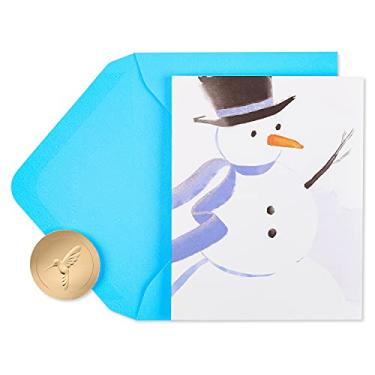 Imagem de Papyrus Cartões de Natal embalados com envelopes, estação feliz e pacífica, boneco de neve (20 unidades)